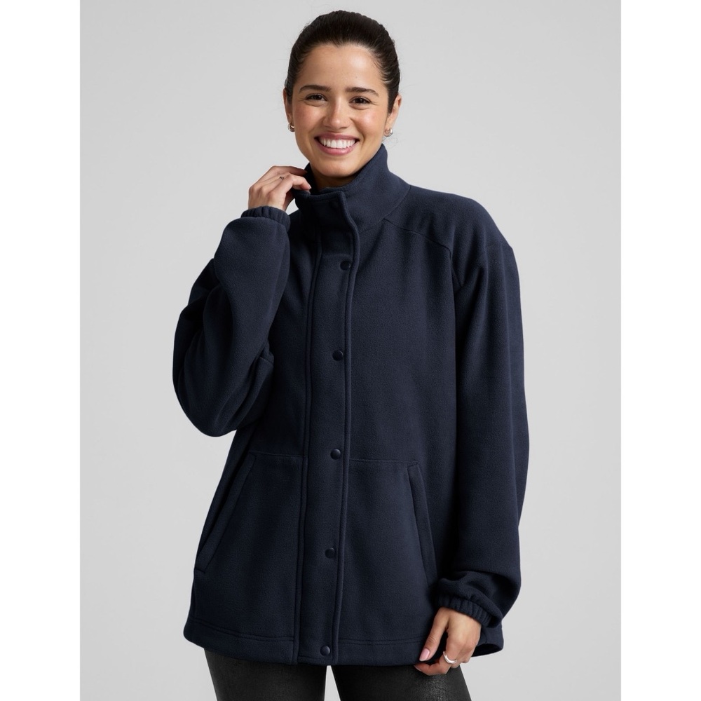 Beyond Yoga Explorer Fleece Jacket in Black Women's Size M